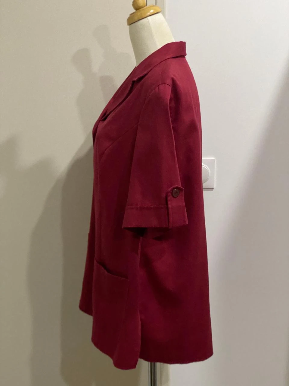 Blusa blazer vintage vermelha bordô corte descontraído Tamanho 42 – photo 4
